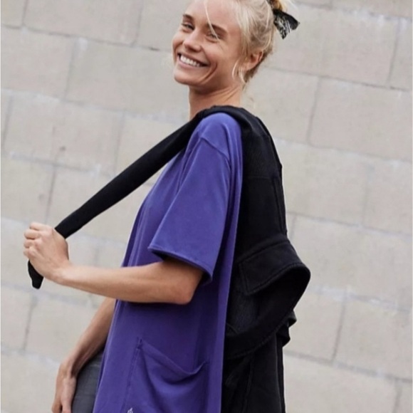 FP Movement by Free People Pants - FP Movement X Free People Hot Shot Tee Romper in Dark Amethyst, Size M; NWT